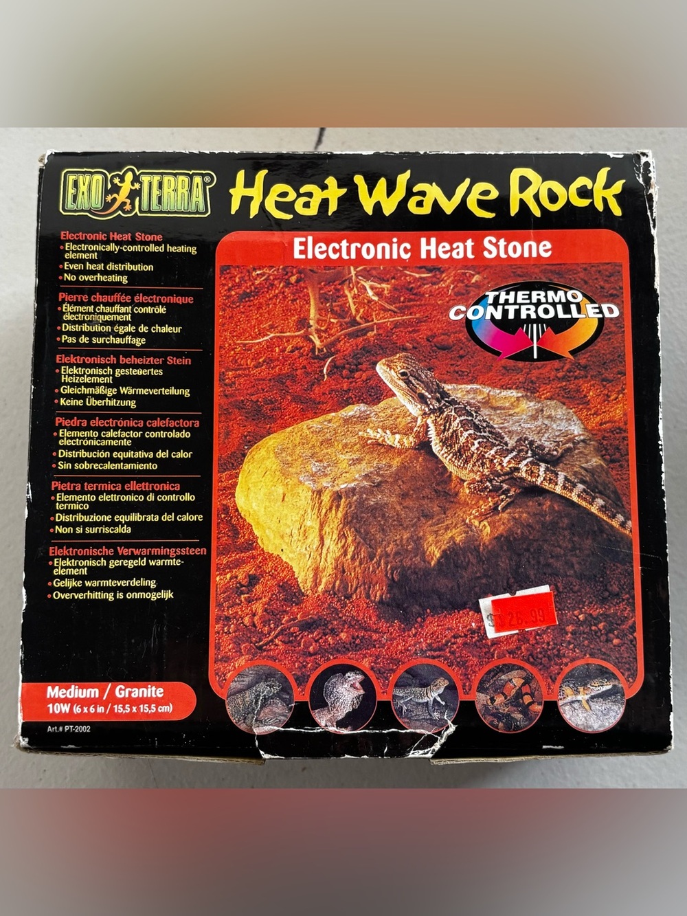 Exo Terra Thermo Controlled Heat Wave Reptile Medium Granite Rock